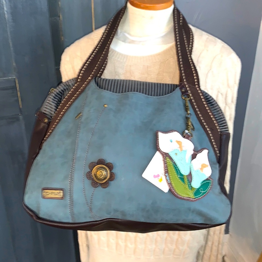NWOT CHALA Tote //Bowling Bag with Lily Coin purse/ bag tag